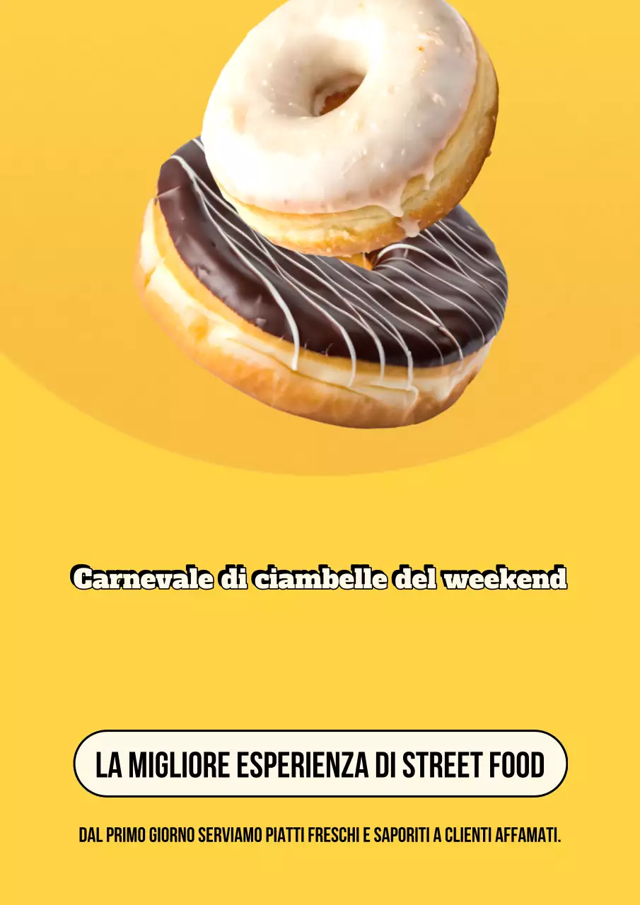 Manifesto pubblicitario retrò giallo per cibo