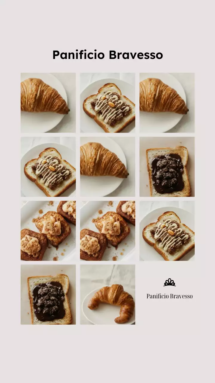 Post Instagram della pubblicità della Beige Minimal Bakery