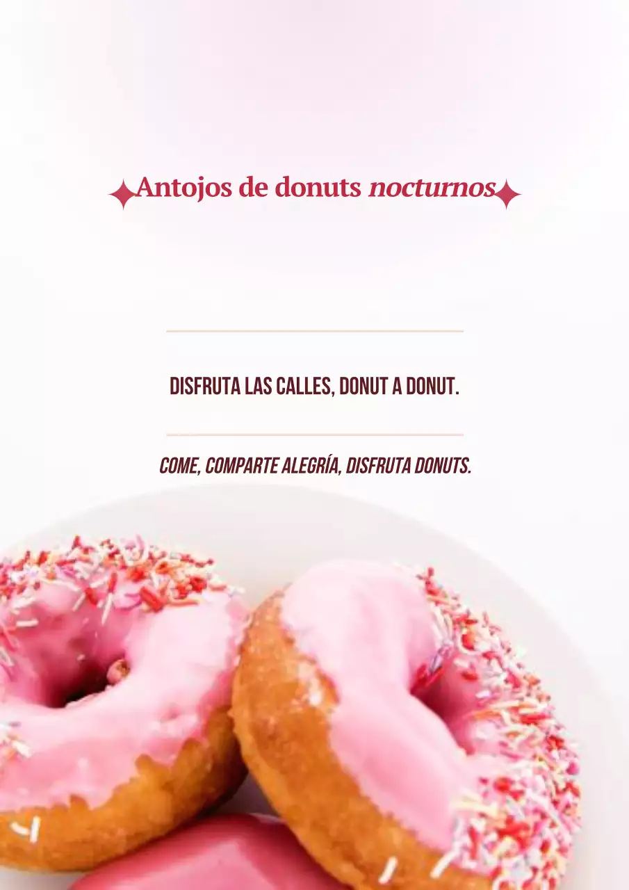 Cartel publicitario de donas retro rosas