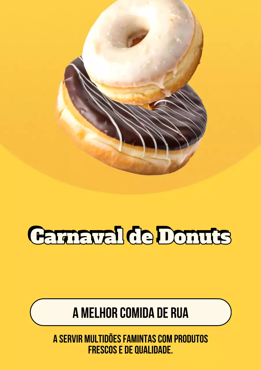Cartaz de propaganda de comida retrô amarelo