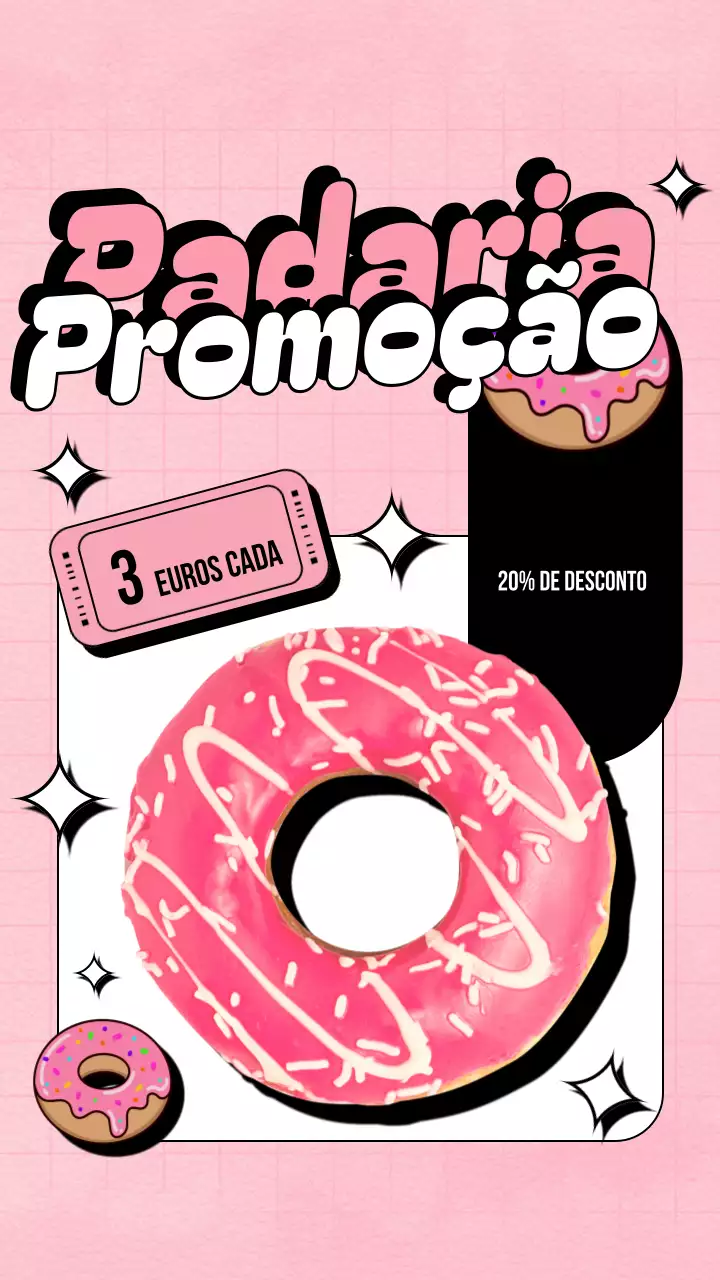 Postagem promocional do Instagram da Pink Retro Bakery