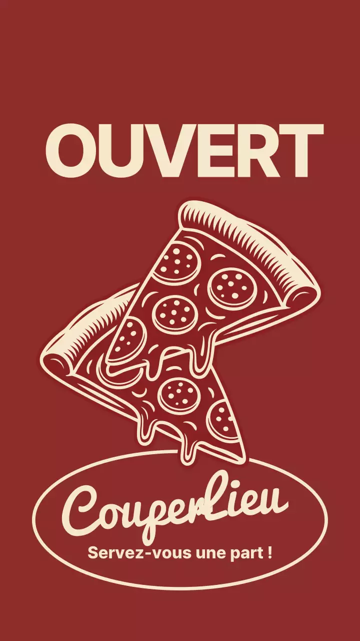 Publication Instagram annonçant la pizza rétro rouge