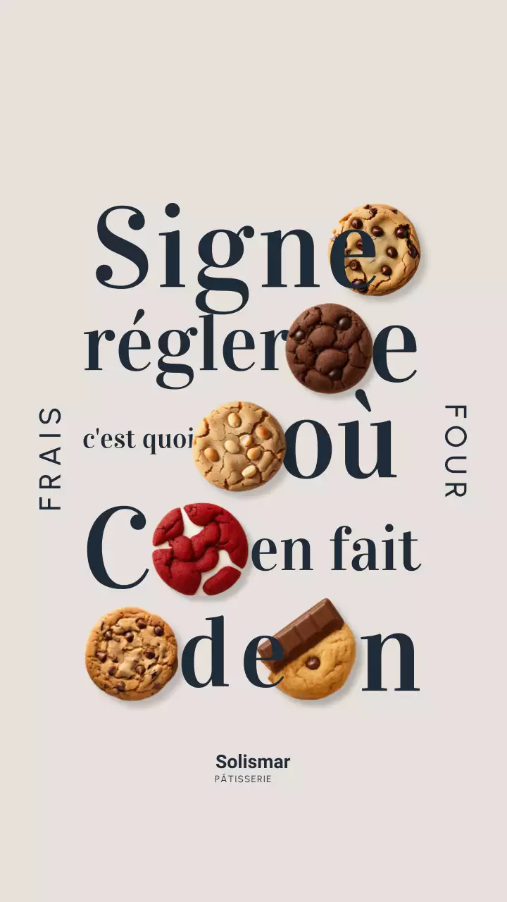 Promotion des biscuits beiges modernes