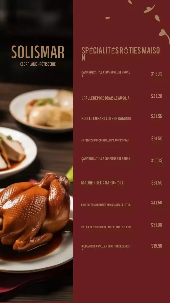 Histoire Instagram du menu élégant de Brown Food