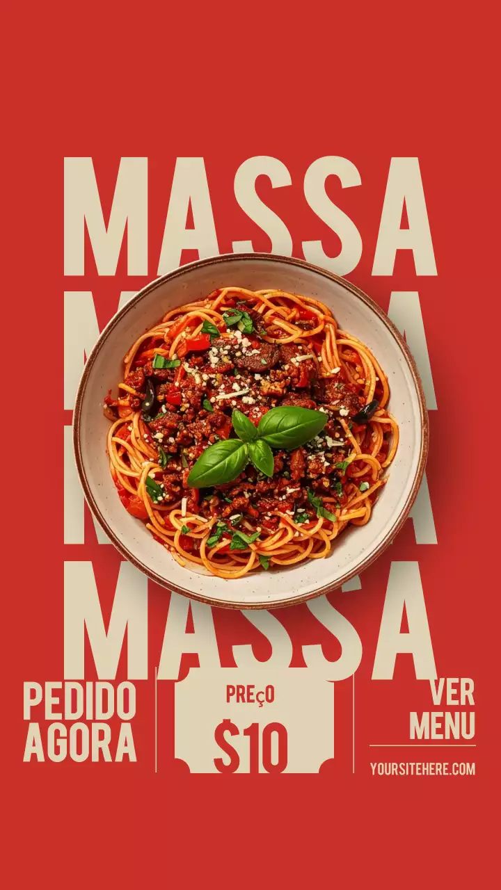 Anúncio do Red Bold Noodles no Instagram