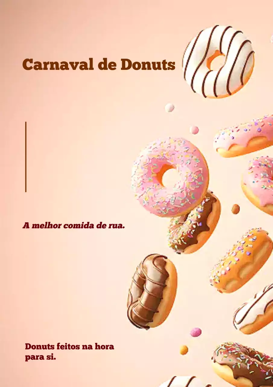 Cartaz de promoção de comida da moda bege