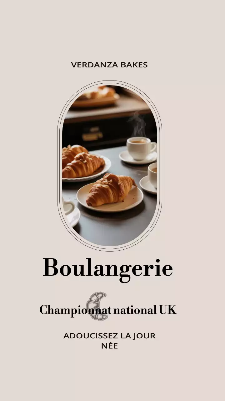 Publication Instagram de promotion d'une boulangerie élégante beige