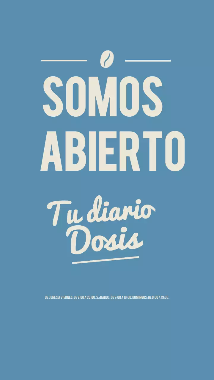 Anuncio comercial minimalista azul