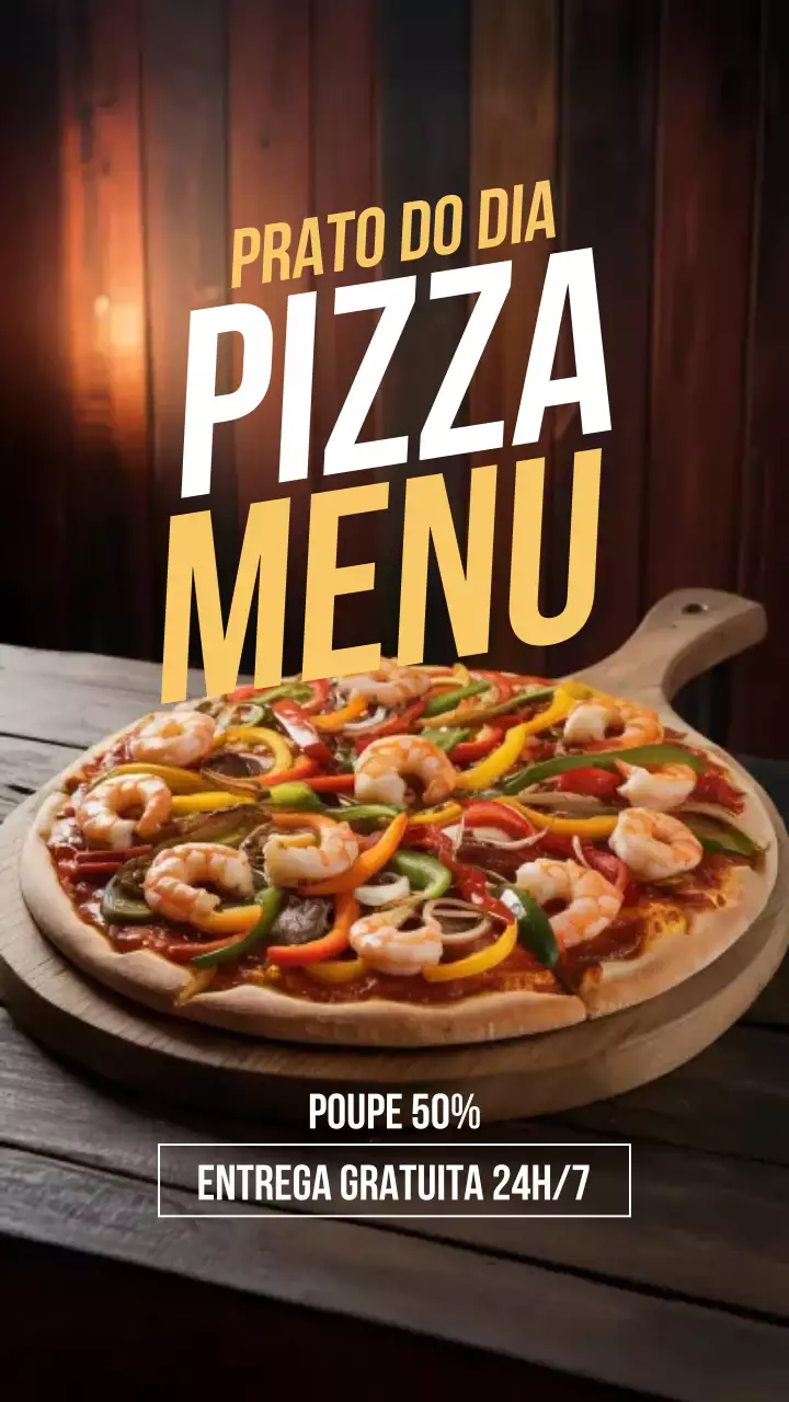 Postagem promocional do Instagram da Brown Rustic Pizza