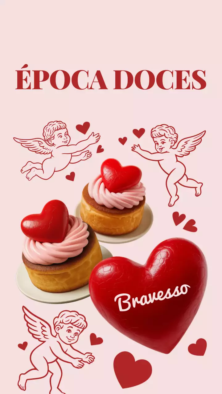 Postagem promocional do Instagram sobre sobremesas Red Vintage