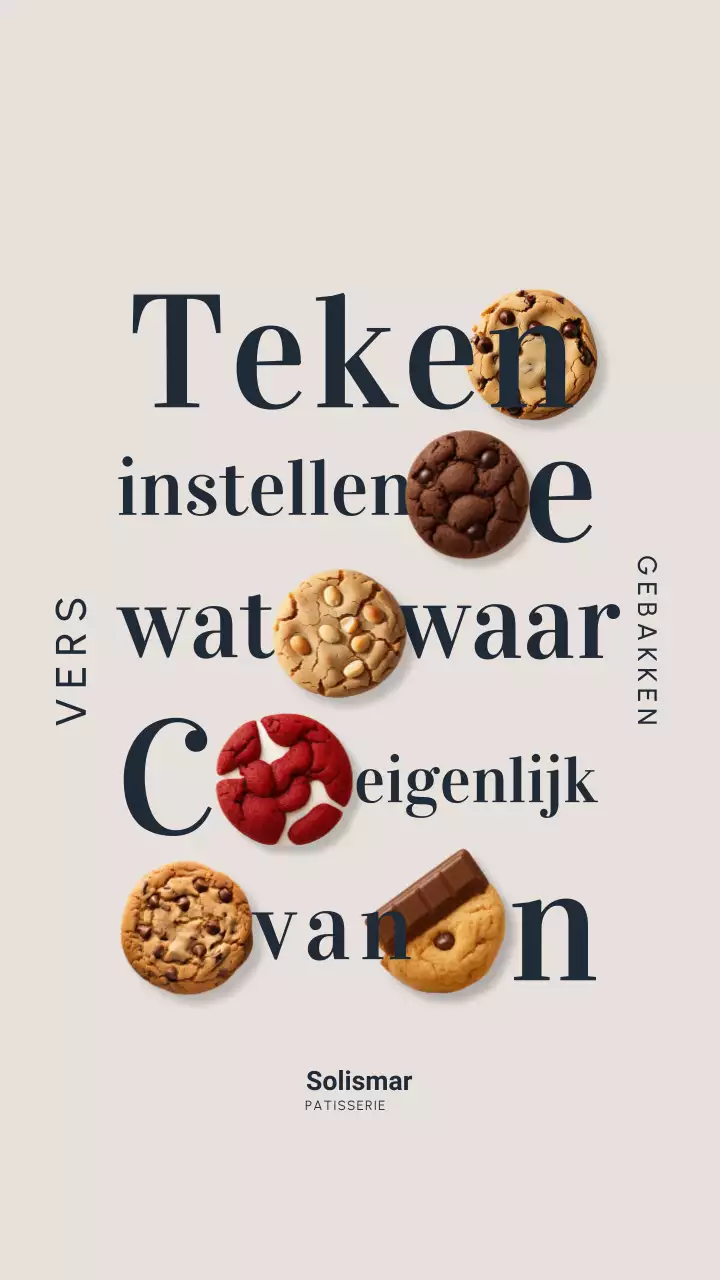 Beige Moderne Koekjesactie