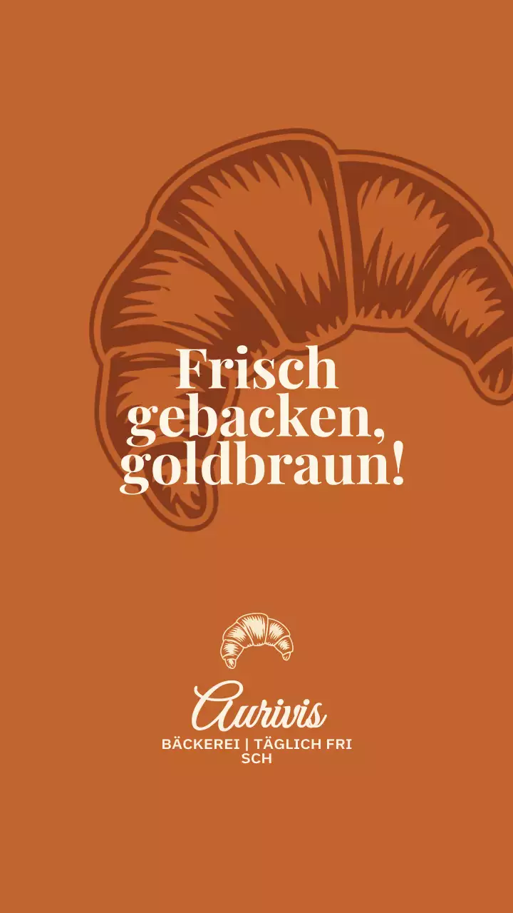 Orange Retro Bakery Werbung Instagram Post