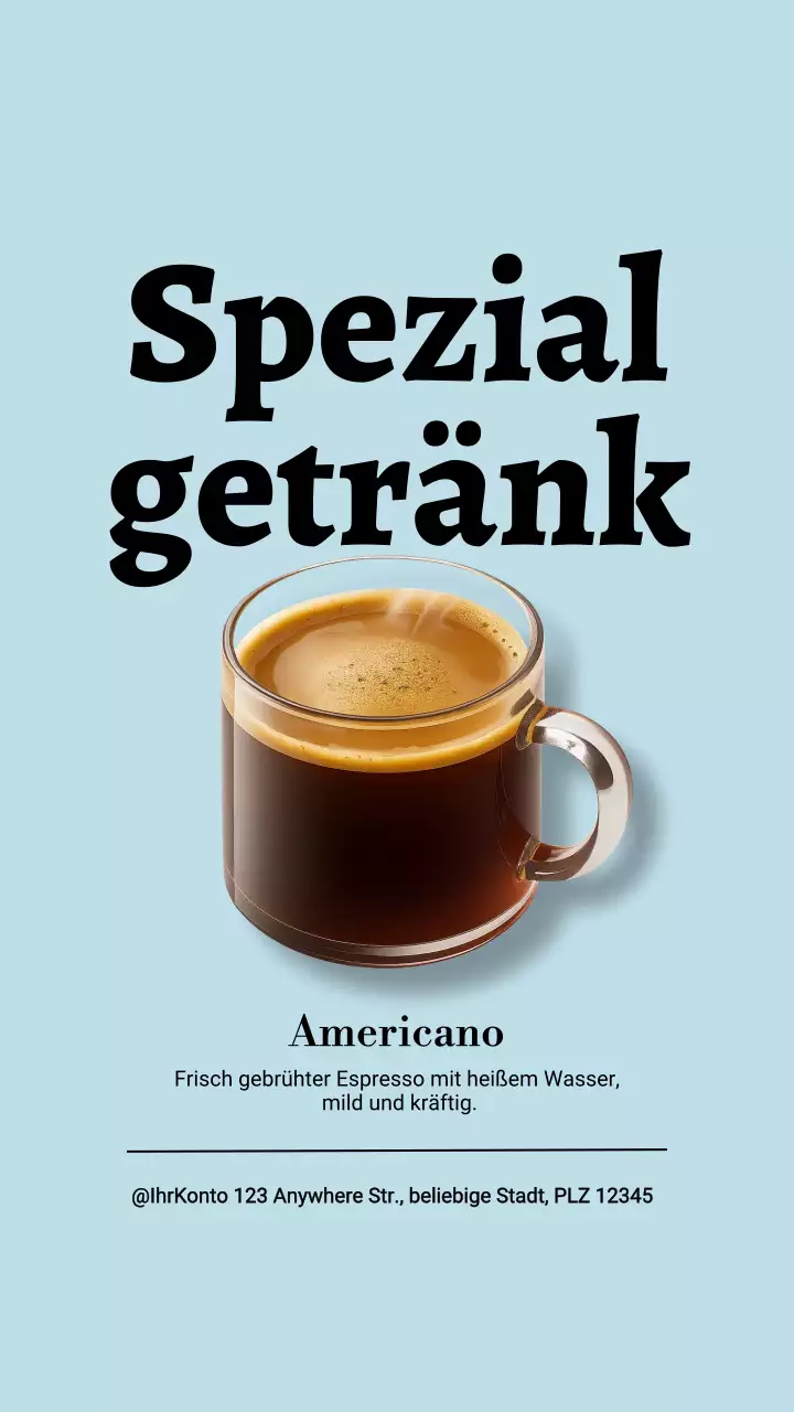 Instagram-Beitrag zur Werbung für Blue Modern Coffee