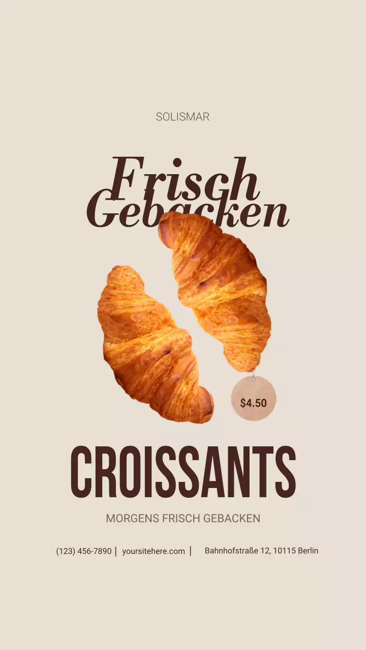 Beige Minimal Bakery Werbung Instagram Post