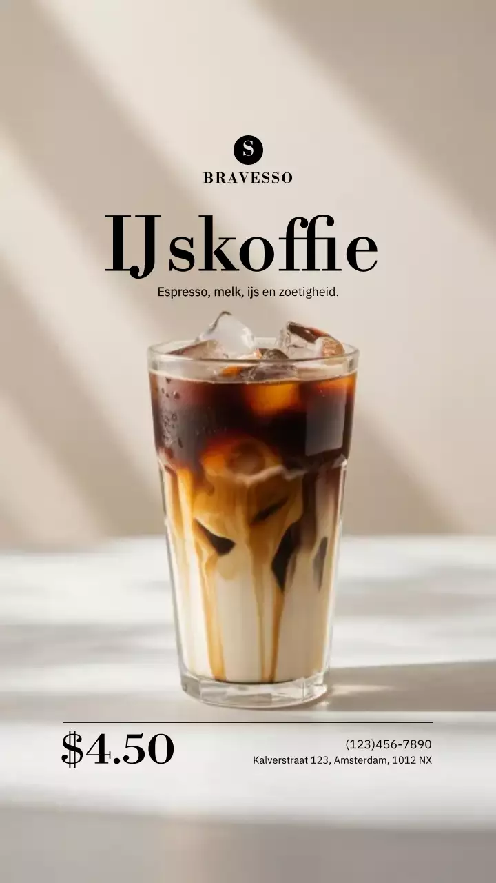 Beige moderne koffie promotie Instagram-bericht