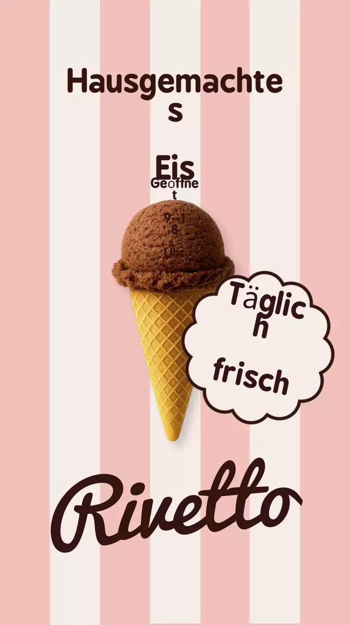 Pink Retro Eiscreme-Aktion