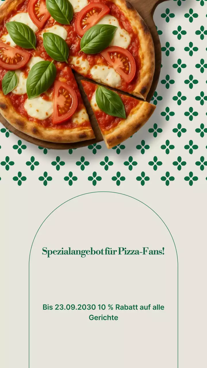 Instagram-Beitrag zu Werbung für Beige Modern Pizza