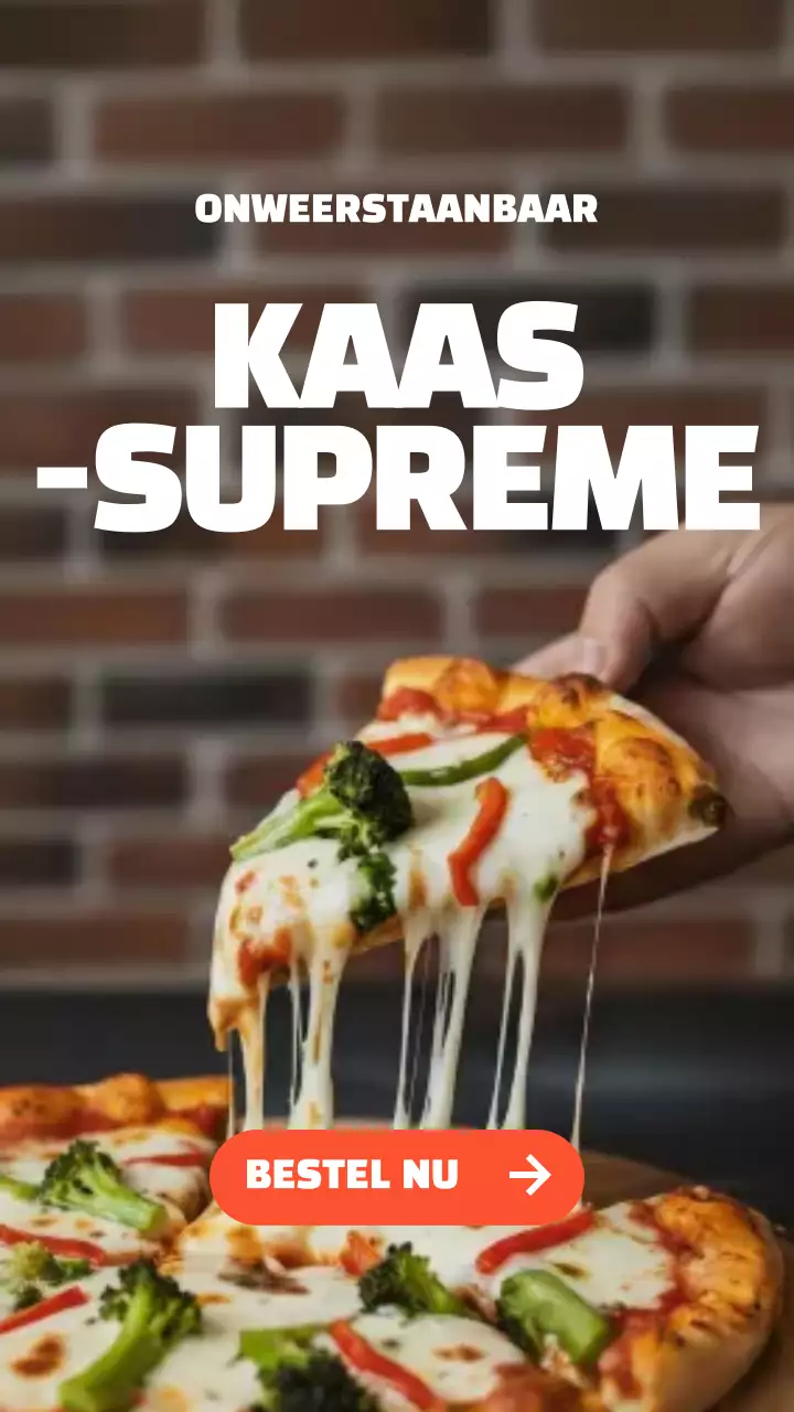 Instagram-bericht over Brown Modern Pizza-advertentie