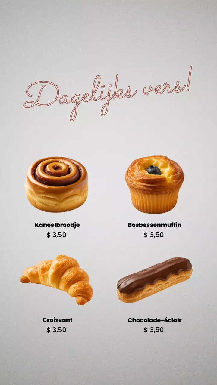 Instagramverhaal van favorieten van Modern Bakery Menu