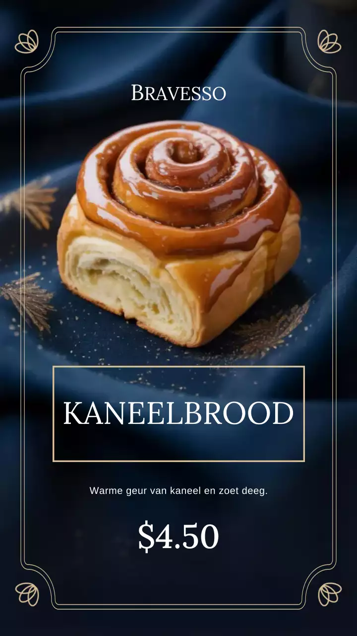 Elegante kaneelbroodjes advertentie Instagram-bericht