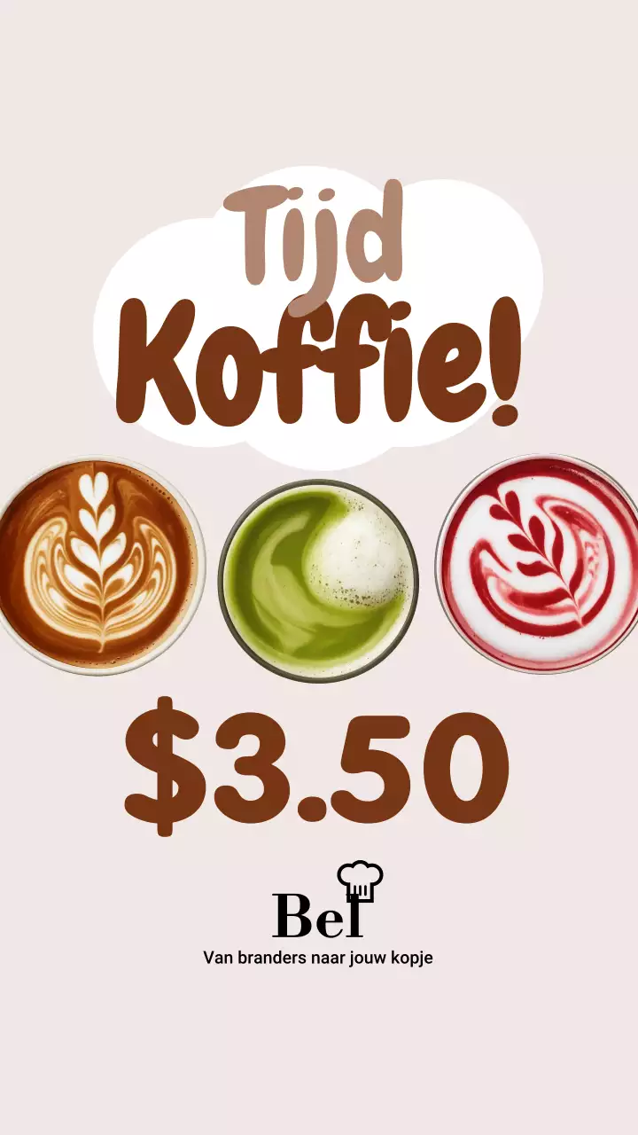 Beige moderne koffie promotie Instagram-bericht