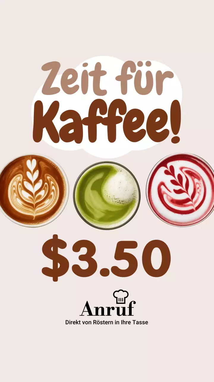 Instagram-Post zur Beige Modern Coffee-Werbung