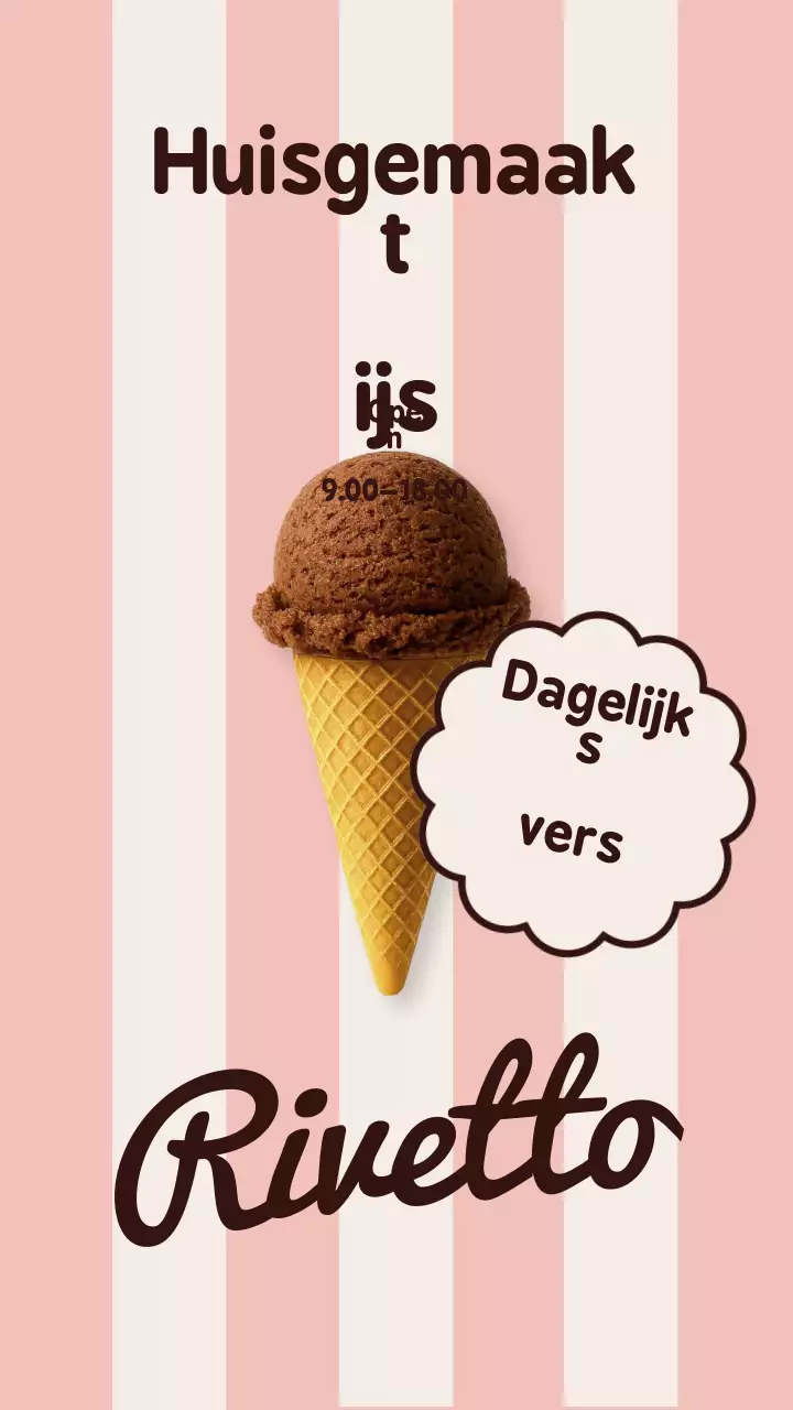 Roze Retro IJs Promotie