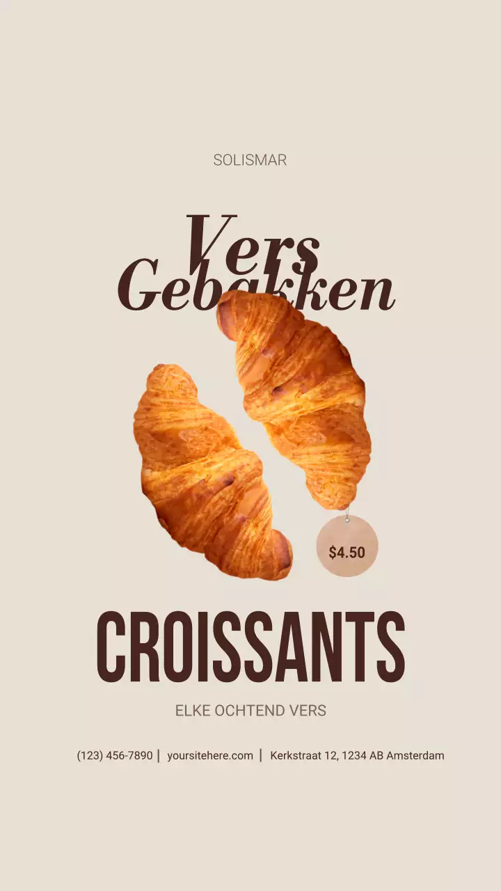 Beige Minimal Bakery Advertentie Instagram Post