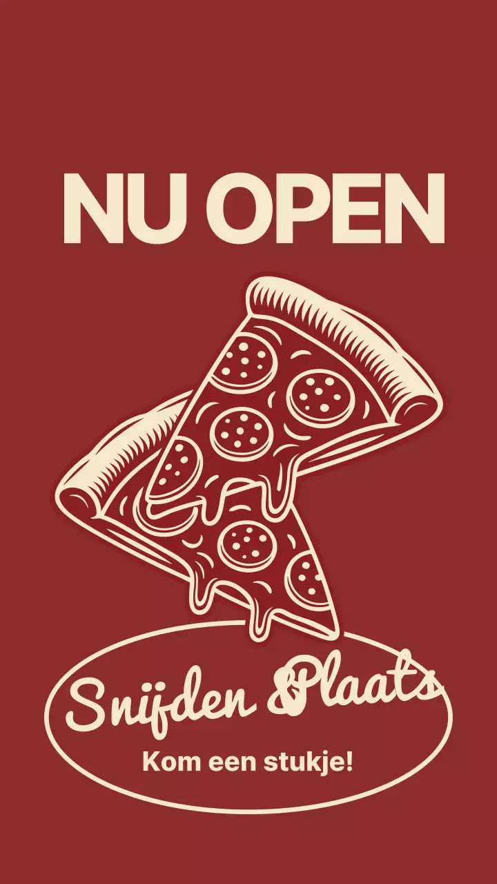 Instagram-bericht over de aankondiging van Red Retro Pizza