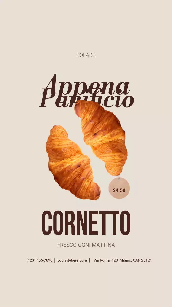 Post Instagram della pubblicità della Beige Minimal Bakery