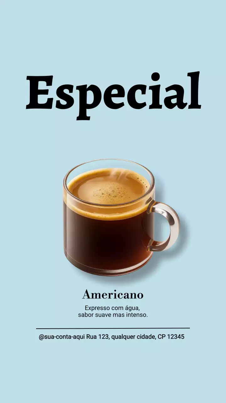 Publicação do Instagram sobre o Blue Modern Coffee