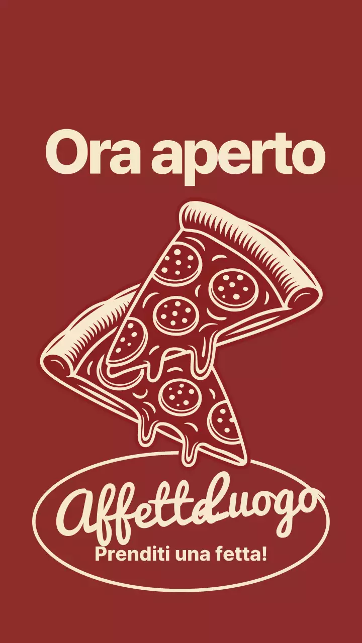 Annuncio di Red Retro Pizza su Instagram
