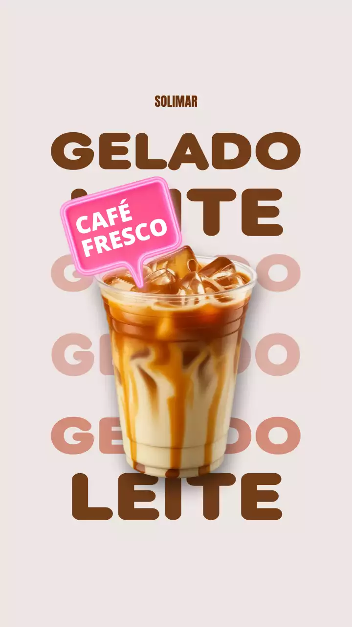 Publicação de anúncio de café moderno bege no Instagram