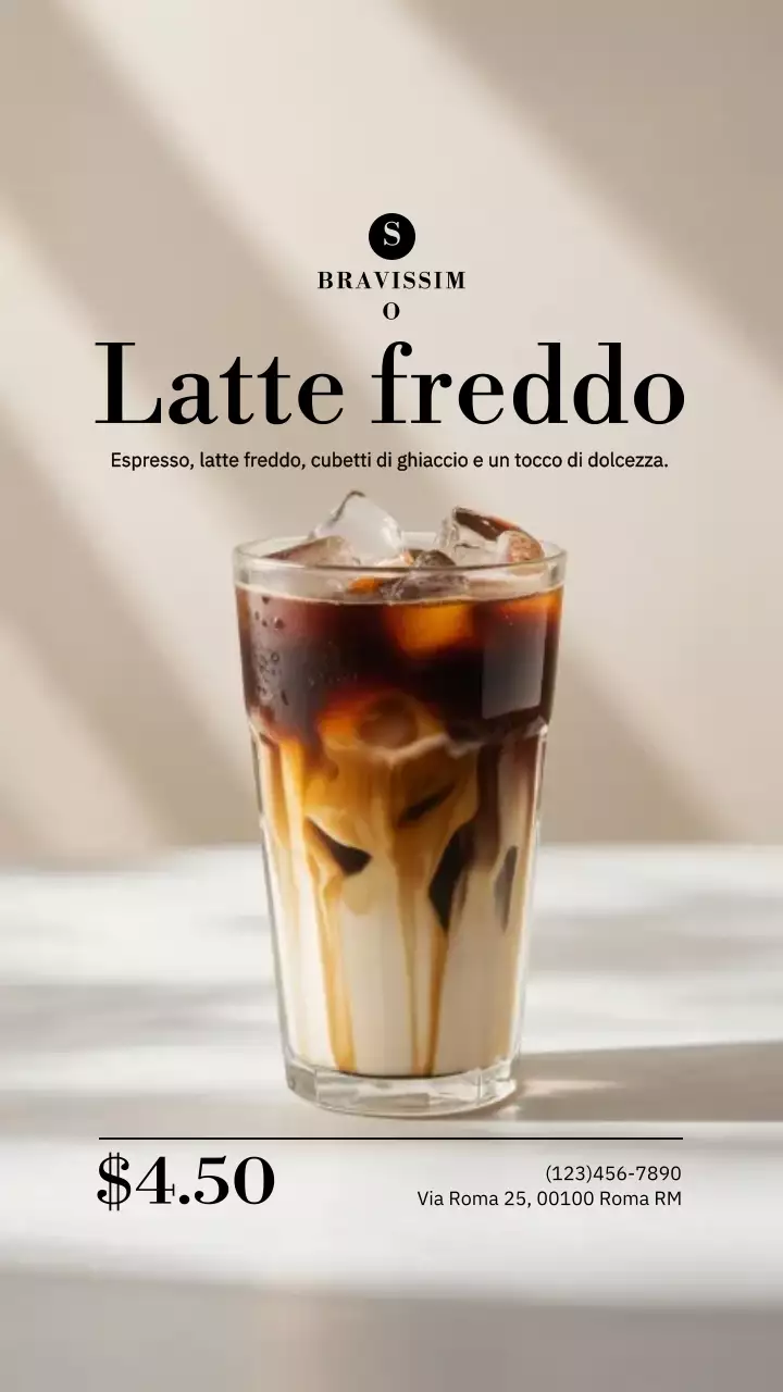 Post di Instagram sulla promozione del caffè moderno beige
