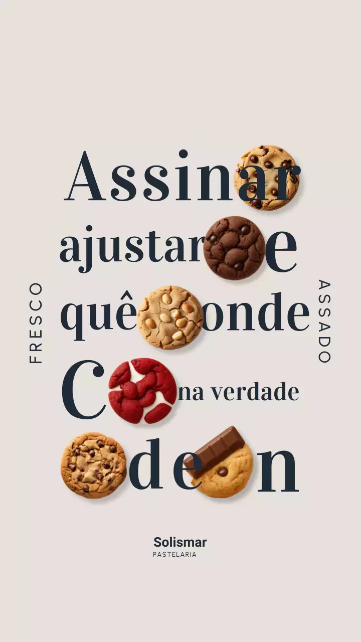 Promoção de biscoito moderno bege