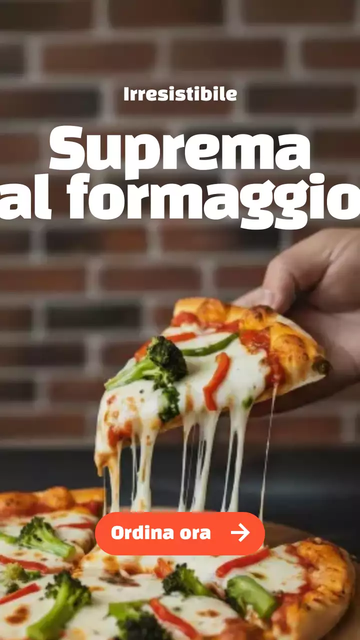 Pubblicità della Brown Modern Pizza su Instagram