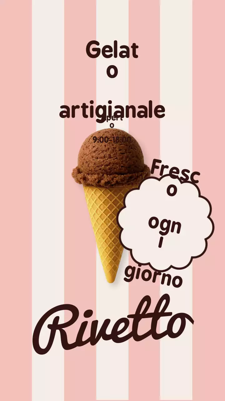 Promozione gelato retrò rosa