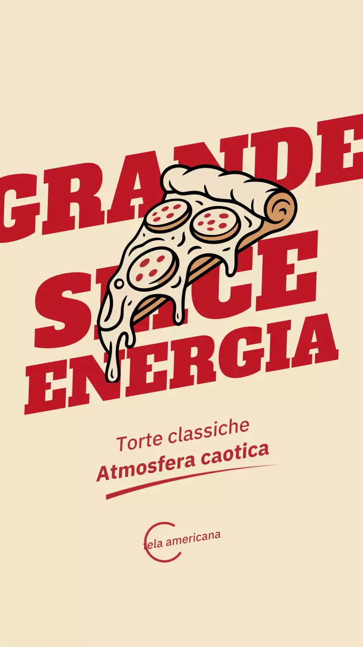 Post di Instagram pubblicitario della pizza retrò rossa