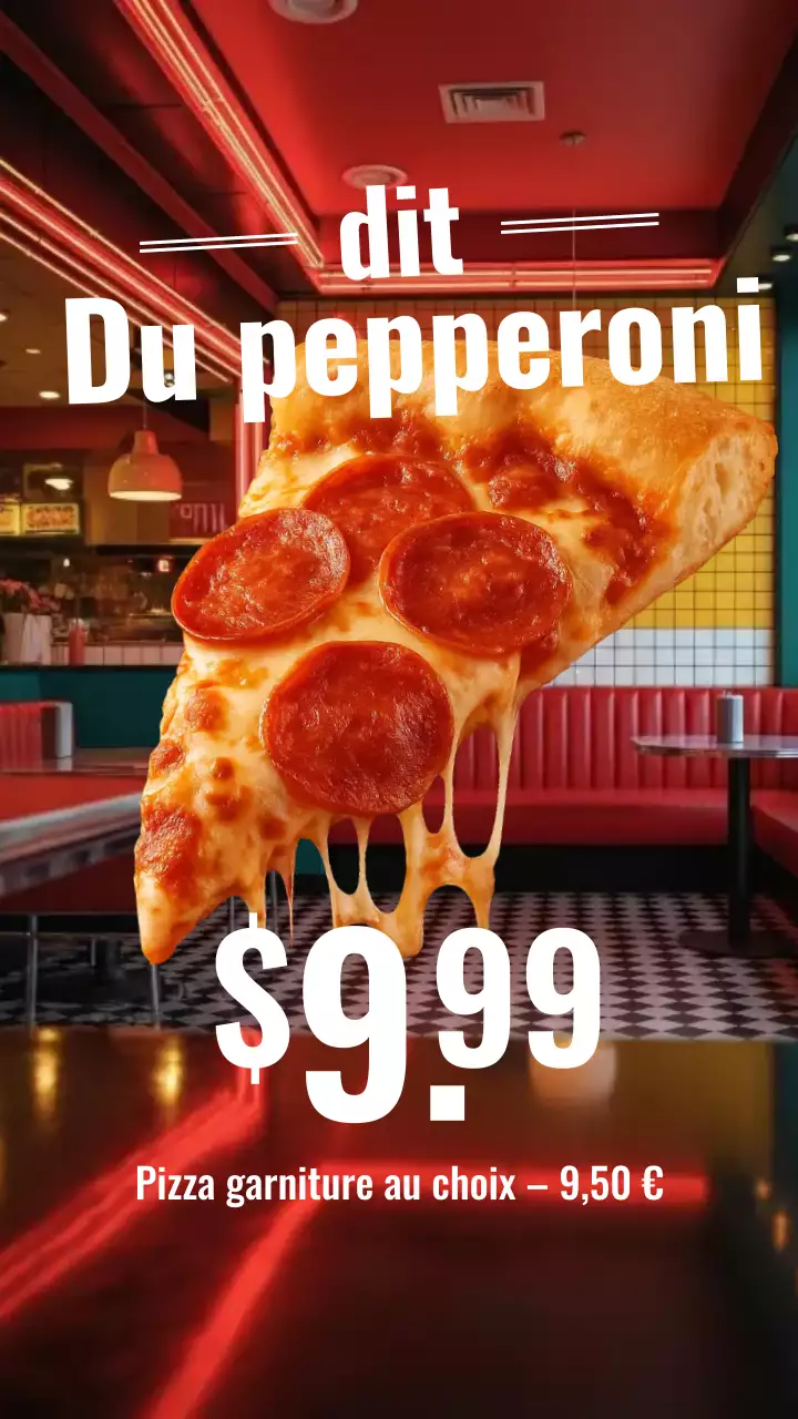 Publication Instagram promotionnelle sur Red Retro Pizza