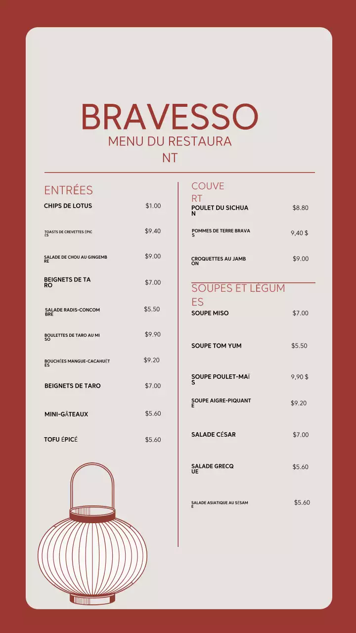 Histoire Instagram de conception de menu de restaurant rouge élégant
