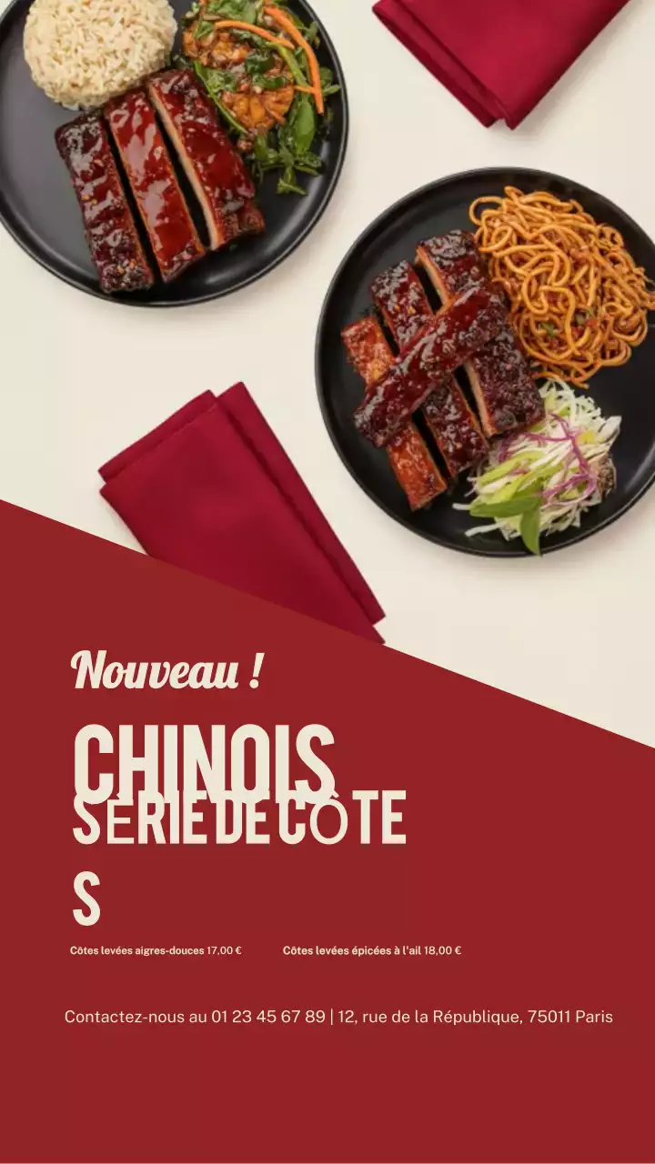 Publicité Instagram pour Red Modern Food