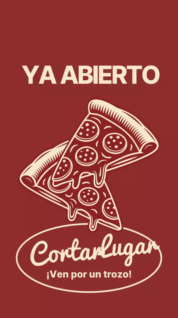 Publicación de Instagram del anuncio de Red Retro Pizza