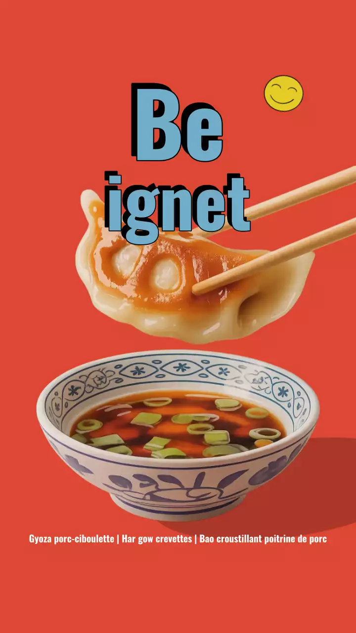 Histoire Instagram de la promotion des boulettes rouges et audacieuses