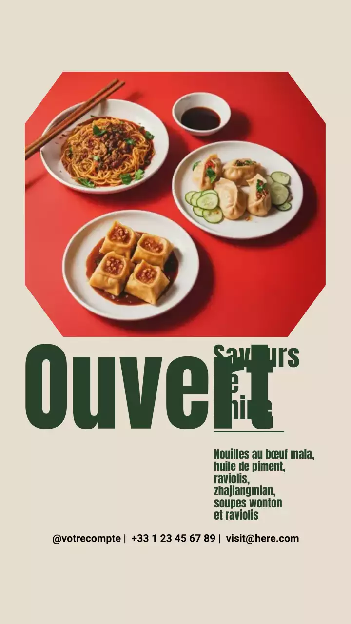 Annonce du restaurant Beige Modern sur Instagram