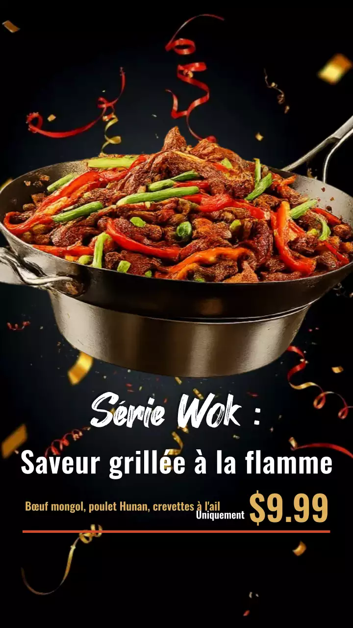 Histoire Instagram de promotion de Black Bold Food