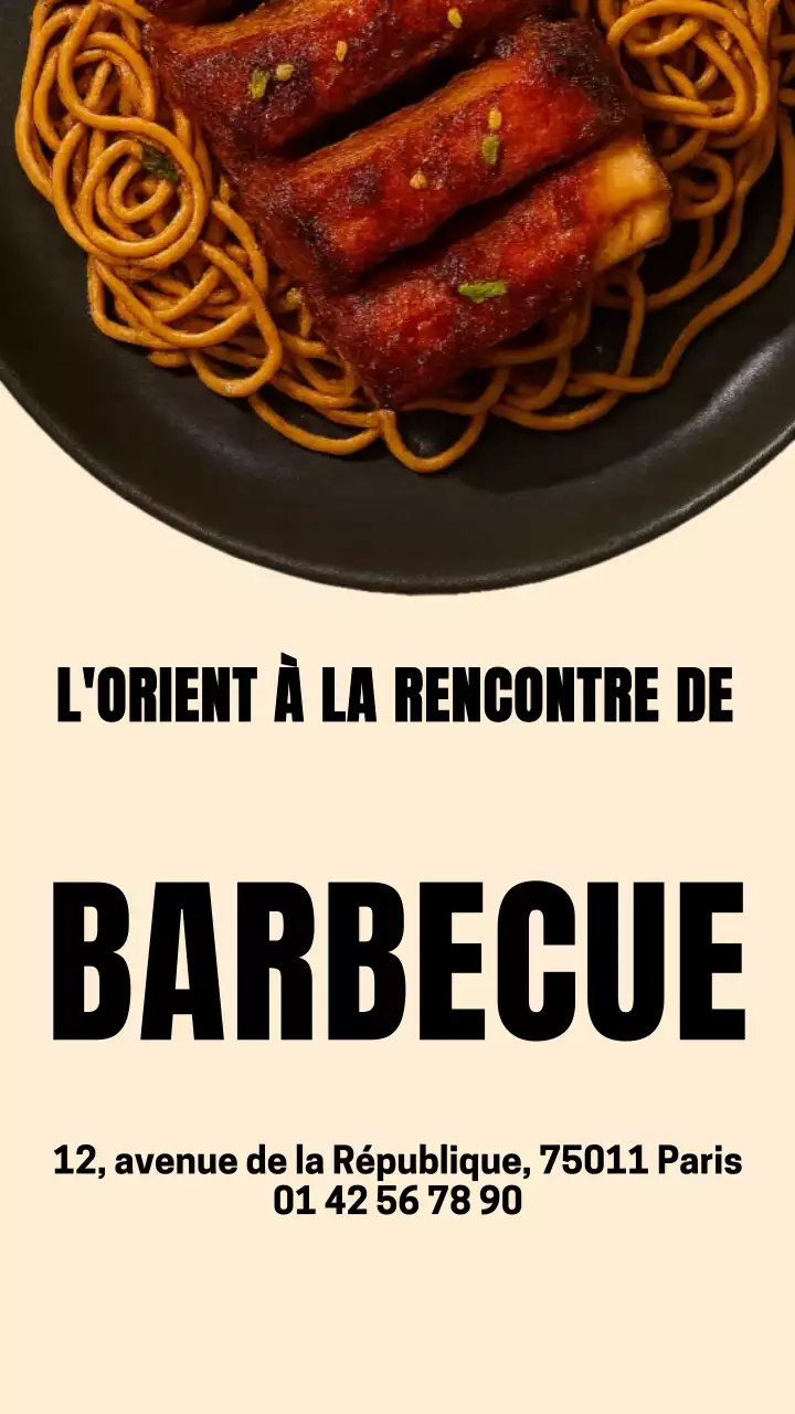 Histoire Instagram de promotion du restaurant Beige Modern