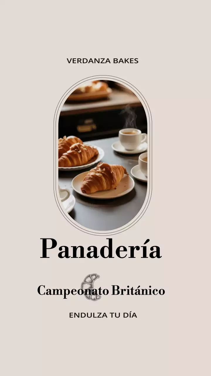 Publicación de Instagram de promoción de panadería elegante en beige
