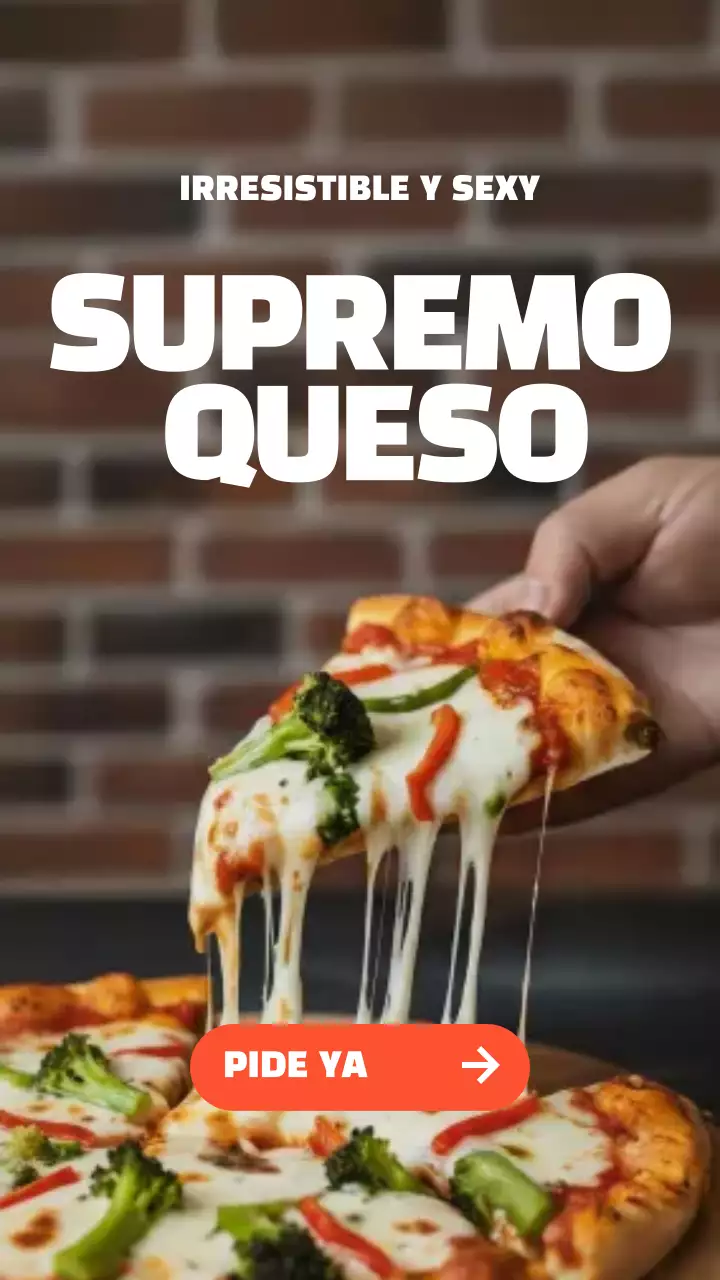 Publicación de Instagram del anuncio de Brown Modern Pizza