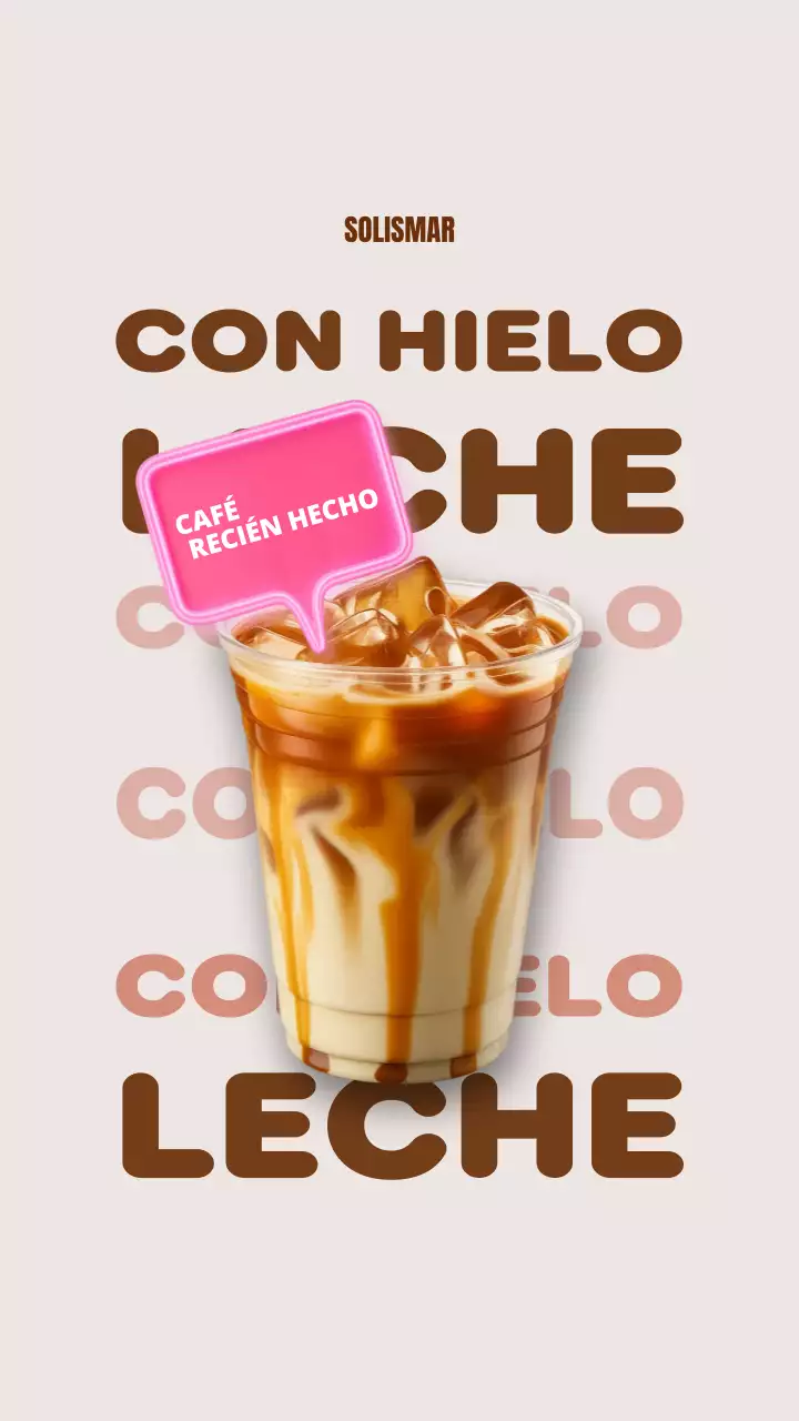 Publicación de Instagram sobre café moderno beige