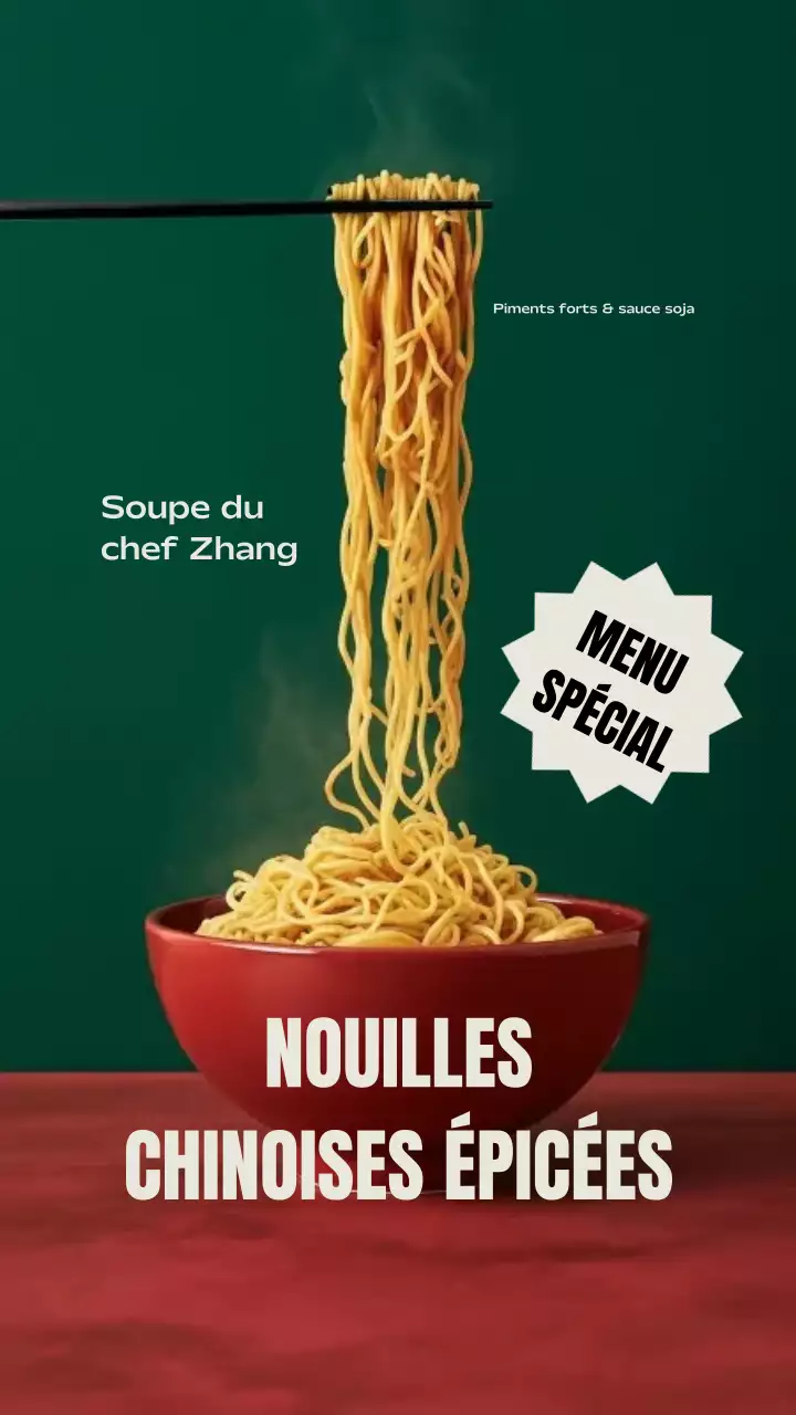 Publicité Instagram pour Red Modern Noodle
